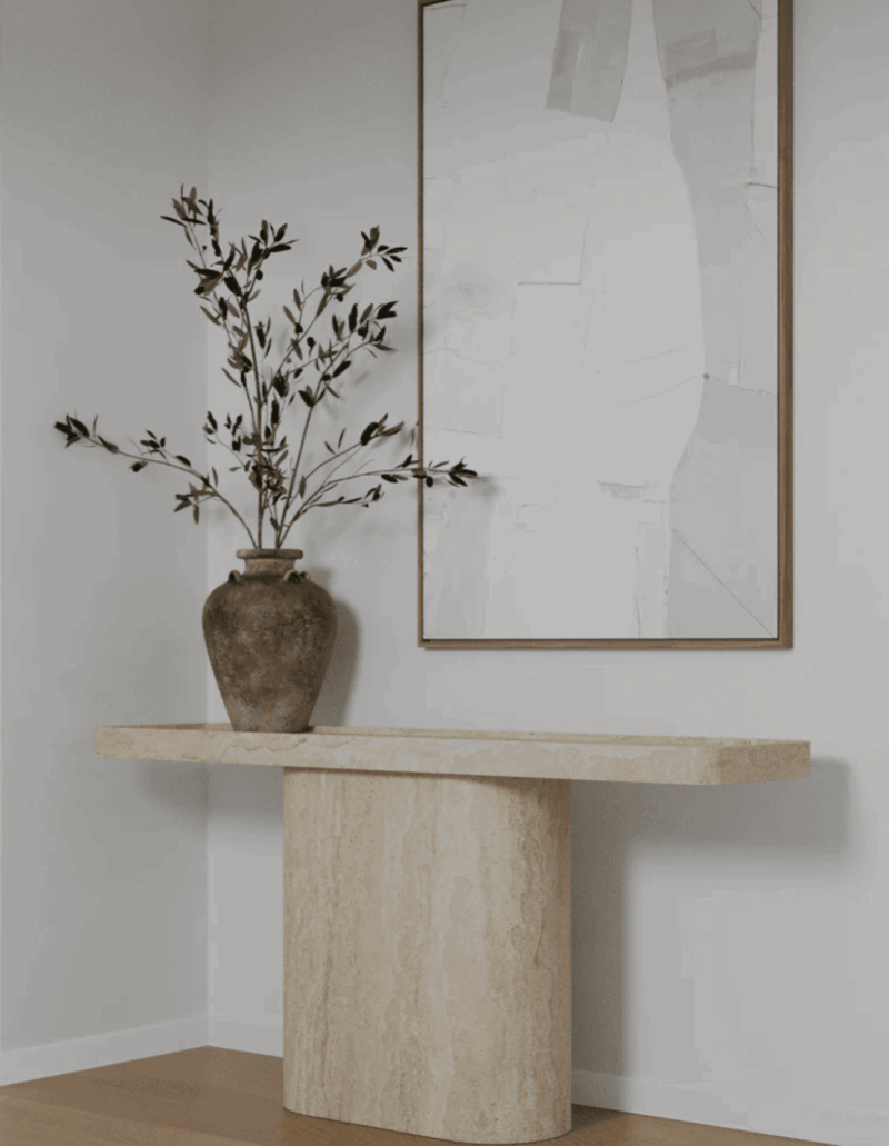 Petra Travertine Console Table